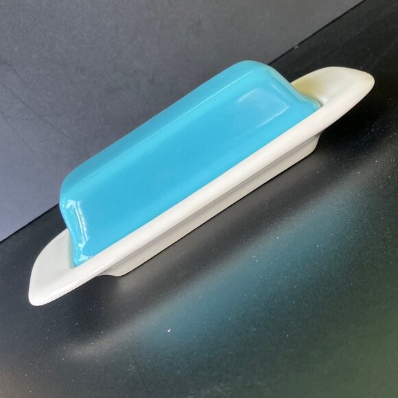 Salem North Star Turquoise 1/4 lb Covered Butter Dish - Picture 10 of 12
